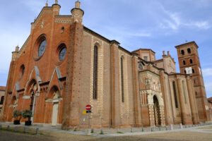 Gothic Cathedral. Gothic Cathedral of Santa Maria Assunta in Asti. Stock photos. - MyVideoimage.com | Foto stock & Video footage