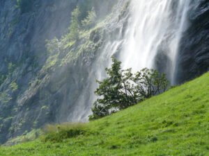 Grindelwald. Switzerland. Waterfall in alpine landscape. Foto Svizzera. Switzerland photo