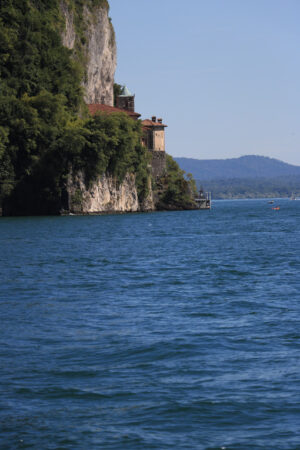 Hermitage of Santa Caterina del Sasso overlooking Lake Maggiore. - MyVideoimage.com