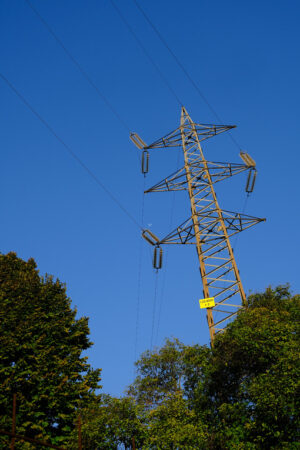 High voltage pylon. High voltage electric pylon. Stock photos. - MyVideoimage.com | Foto stock & Video footage