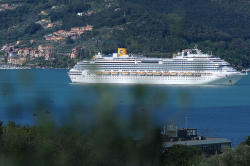 La Spezia Cruise ship. Costa Fascinosa cruise ship. Stock photos. - MyVideoimage.com | Foto stock & Video footage