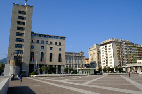 La Spezia building. Town Hall of La Spezia, civic palace.  Stock photos. - MyVideoimage.com | Foto stock & Video footage