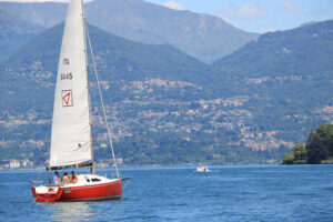 Lake Maggiore. Italy. About  June 2019. Sailing boat on Lake Mag - MyVideoimage.com