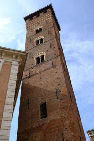 Medieval tower in Asti Trojan Tower of Asti. Stock photos. - MyVideoimage.com | Foto stock & Video footage