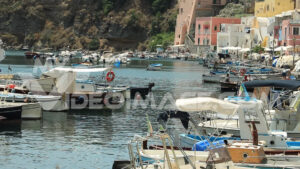 Mediterranean fishing video. Fishing boats anchored in the port of Procida Island, near Naples.  Video footage. - MyVideoimage.com | Foto stock & Video footage