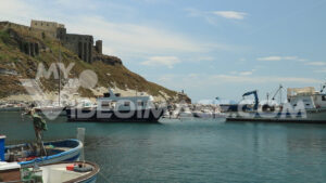 Mediterranean style footage. Fishing village on the island of Procida, near Naples.  Video footage. - MyVideoimage.com | Foto stock & Video footage