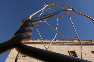 Modern sculpture in a square of Barcelona - MyVideoimage.com