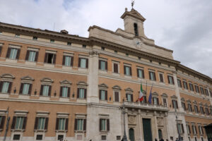 Montecitorio Palace, Rome. Seat of the Chamber of Deputies or Parliament. - MyVideoimage.com | Foto stock & Video footage