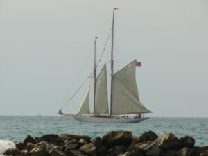 Nave a vela antica nel mar ligure. - MyVideoimage.com | Foto stock & Video footage