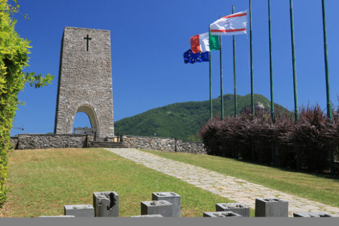 Nazi massacre. Ossuary monument of Sant’Anna di Stazzema. Memorial of the Nazi massacre of 12 August 1944. - MyVideoimage.com | Foto stock & Video footage