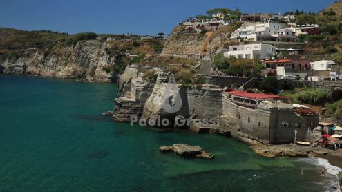 Sant'Angelo di Ischia village. Mediterranean sea near Naples.