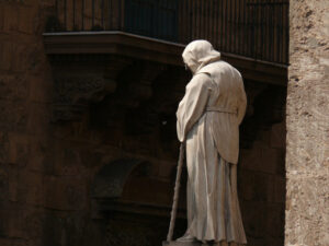 Palermo, Sicily, Italy.  Cathedral, view of the sculptures placed outside. - MyVideoimage.com