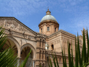 Palermo, Sicily, Italy. Facade of the cathedral. - MyVideoimage.com