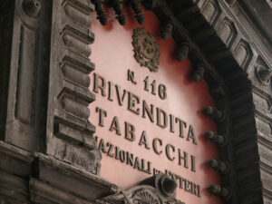 Palermo, Sicily, Italy. Tobacco shop sign - MyVideoimage.com