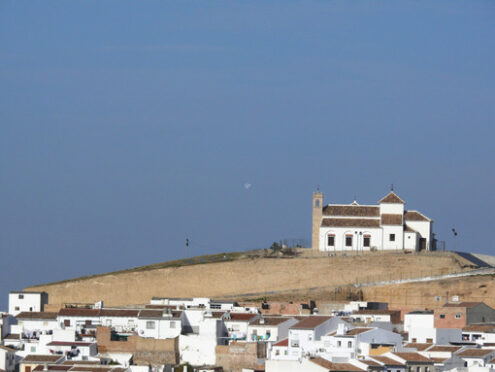Antequera panorama. Panoramic view of the city of Antequera in Spain.