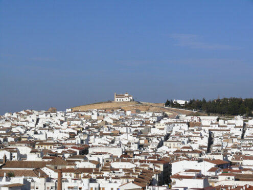 Antequera Andalusia. Panoramic view of the city of Antequera in Spain.