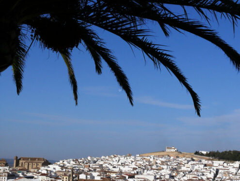 Antequera view. Panoramic view of the city of Antequera in Spain.