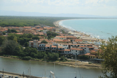 Panoramic view of the port of Castiglione della Pescaia. An anci - MyVideoimage.com