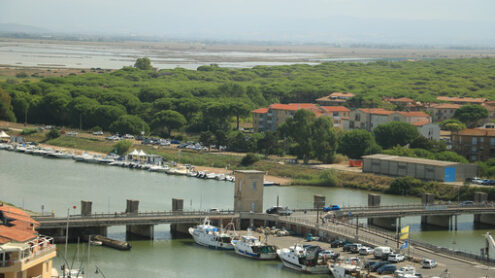 Panoramic view of the port of Castiglione della Pescaia. An anci - MyVideoimage.com