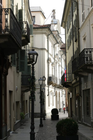 Pedestrian street. Alley with historic town hall. Stock photos. - MyVideoimage.com | Foto stock & Video footage