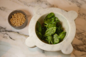 Pesto sauce. Genoese pesto, typical Italian sauce. Stock photos. - MyVideoimage.com | Foto stock & Video footage