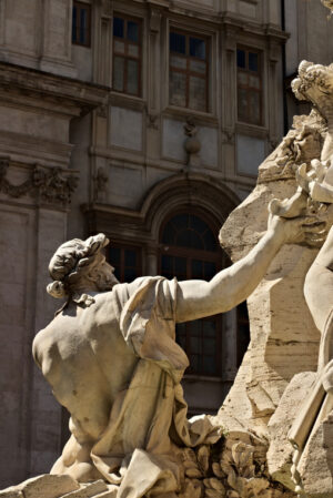 Piazza Navona Roma. Fountain of the four rivers in Piazza Navona, Rome. Roma foto. - MyVideoimage.com | Foto stock & Video footage