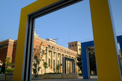 Portals in La Spezia. Colorful portals in the city. Stock photos. - MyVideoimage.com | Foto stock & Video footage