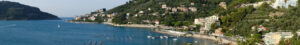 Portovenere Panorama from the top of Portovenere, near the Cinque Terre at sunrise light. - MyVideoimage.com | Foto stock & Video footage