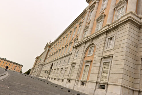 Reggia di Caserta, Italy. External main facade of the palace. Foto reggia di Caserta. Caserta royal palace photo