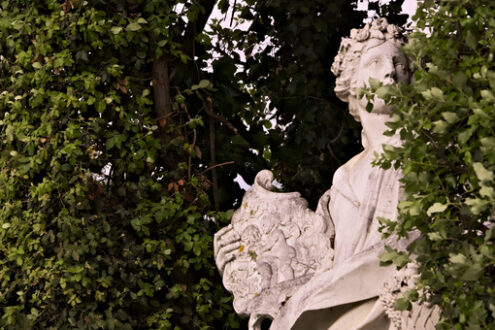 Reggia di Caserta, Italy. 10/27/2018.Statue in white marble placed in the park of the palace. - MyVideoimage.com