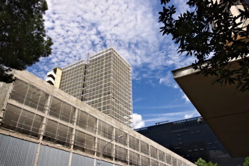 Ristrutturazione uffici a Roma. Restructuring of an office building. Photo stock royalty free. - MyVideoimage.com | Foto stock & Video footage