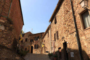 Roads to houses in the town of Montecerboli, Near Larderello. A - MyVideoimage.com