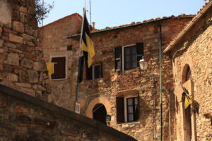 Roads to houses in the town of Montecerboli, Near Larderello. A - MyVideoimage.com