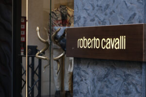 Roberto Cavalli boutique  with shop windows on Via Montenapoleon - LEphotoart.com