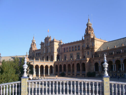 Royal Palace Square. Bridge. Foto Siviglia. Sevilla photo