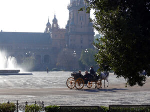 Royal Palace Square. Fountain. Foto Siviglia. Sevilla photo