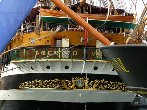 School ship of italian Navy Amerigo Vespucci - MyVideoimage.com