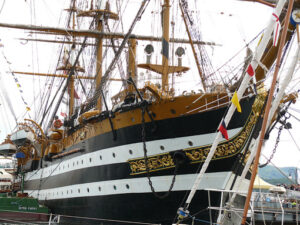 School ship of italian Navy Amerigo Vespucci - MyVideoimage.com