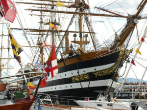 School ship of italian Navy Amerigo Vespucci - MyVideoimage.com