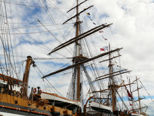 School ship of italian Navy Amerigo Vespucci - MyVideoimage.com