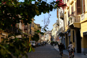 Strada di Cremona. Cremona in Lombardy. Foto stock royalty free. - MyVideoimage.com | Foto stock & Video footage