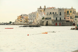 The village of Ischia Ponte and the Aragonese Castle. Foto Ischia photos.