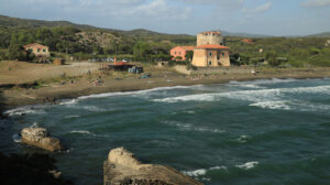 Torre della Tagliata or Puccini Tower, on the beach of Ansedonia - MyVideoimage.com