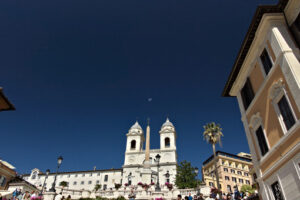 Trinità dei monti church and staircase in Rome. - LEphotoart.com