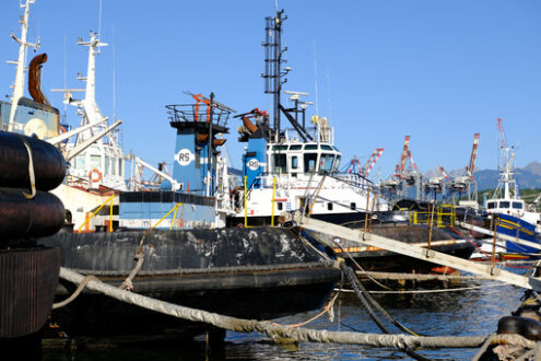 Tugboat anchored at the port of La Spezia. - LEphotoart.com