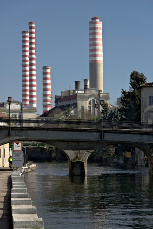 Turbigo power station, located along the Naviglio Grande. - MyVideoimage.com