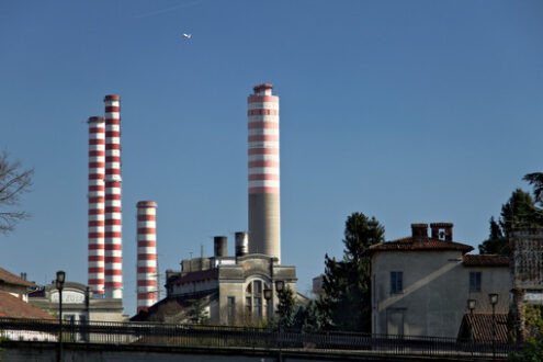 Turbigo power station, located along the Naviglio Grande. - MyVideoimage.com