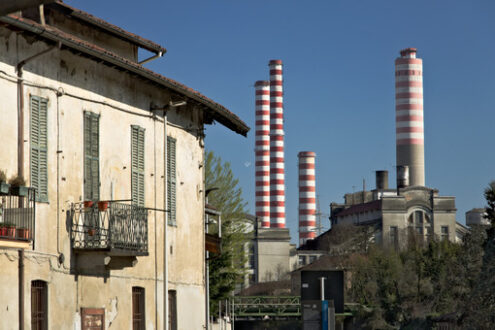 Turbigo power station, located along the Naviglio Grande. - MyVideoimage.com