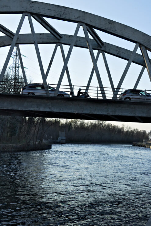 Turbigo. Milan. Lombardy. Italy. Reinforced concrete bridge. - MyVideoimage.com