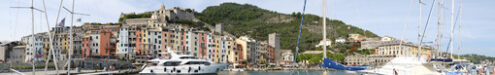 Typical colorful houses. Panorama of Portovenere near the Cinque Terre with typical colorful houses. - MyVideoimage.com | Foto stock & Video footage